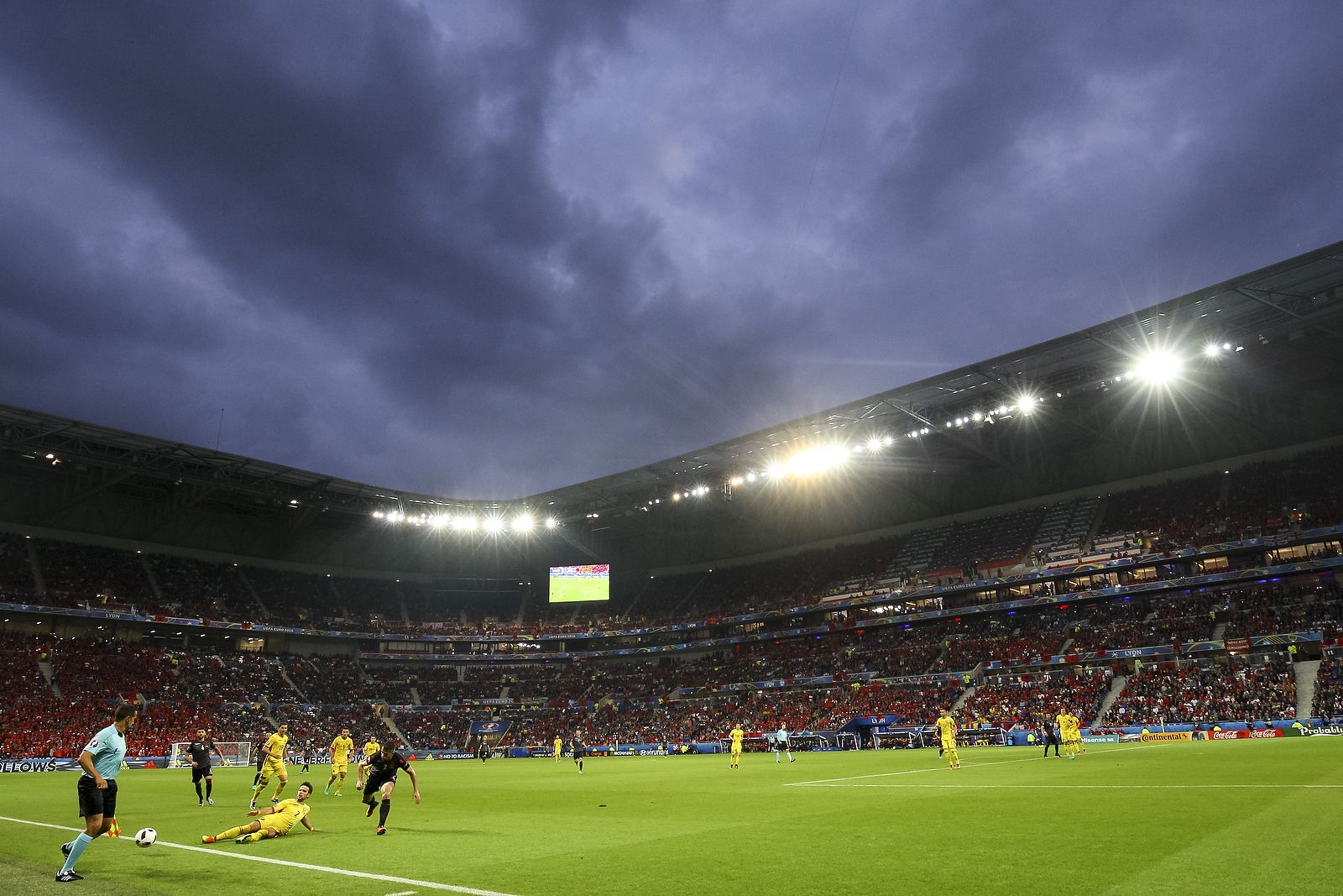 A general view of Parc Olympique Lyonnais during the match