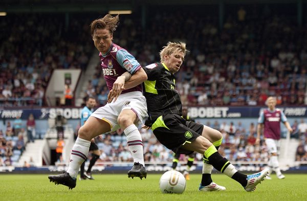 Scott Parker and Andy Keogh compete for the ball