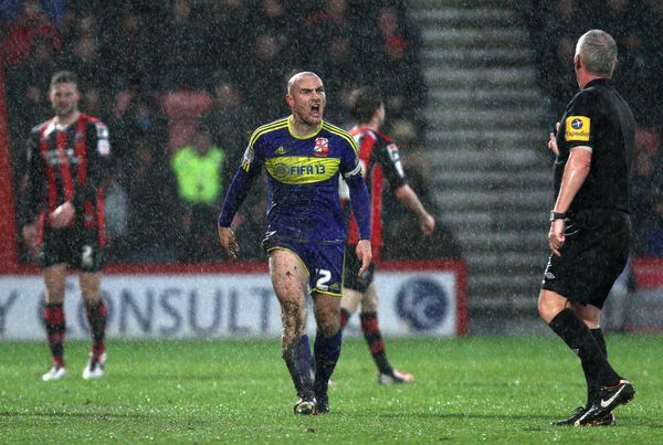 Swindon's Alan McCormack lets his feelings be known