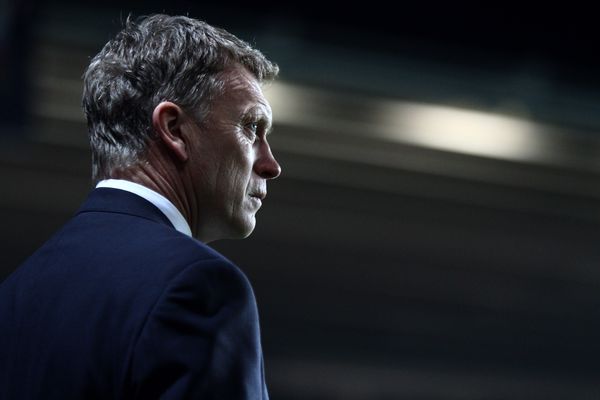 Everton Manager David Moyes watches on before a match at Southampton