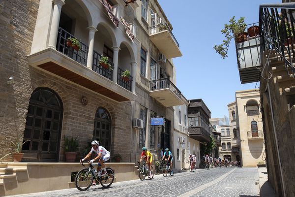 Men's Road Race Cycling in Baku's Old Town during the 1st European Games