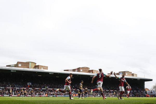 Andy Carroll celebrates scoring in front of the Boleyn Ground's East Stand