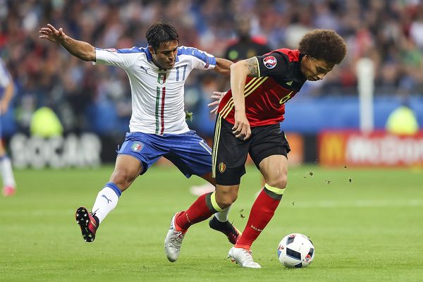 Axel Witsel of Belgium and Eder of Italy