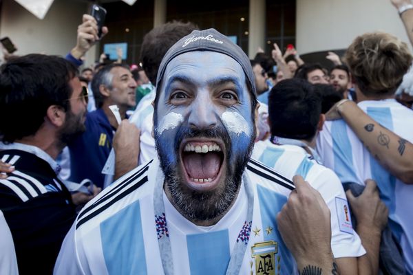 Argentina fans before their match against Iceland