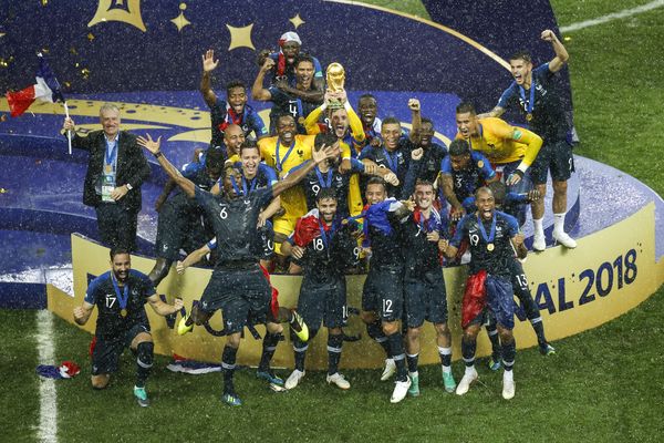 France lift the World Cup trophy
