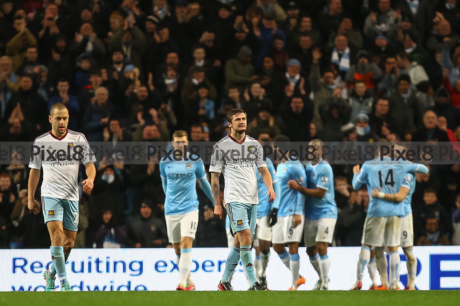 Dejection from West Ham as City celebrate their fourth