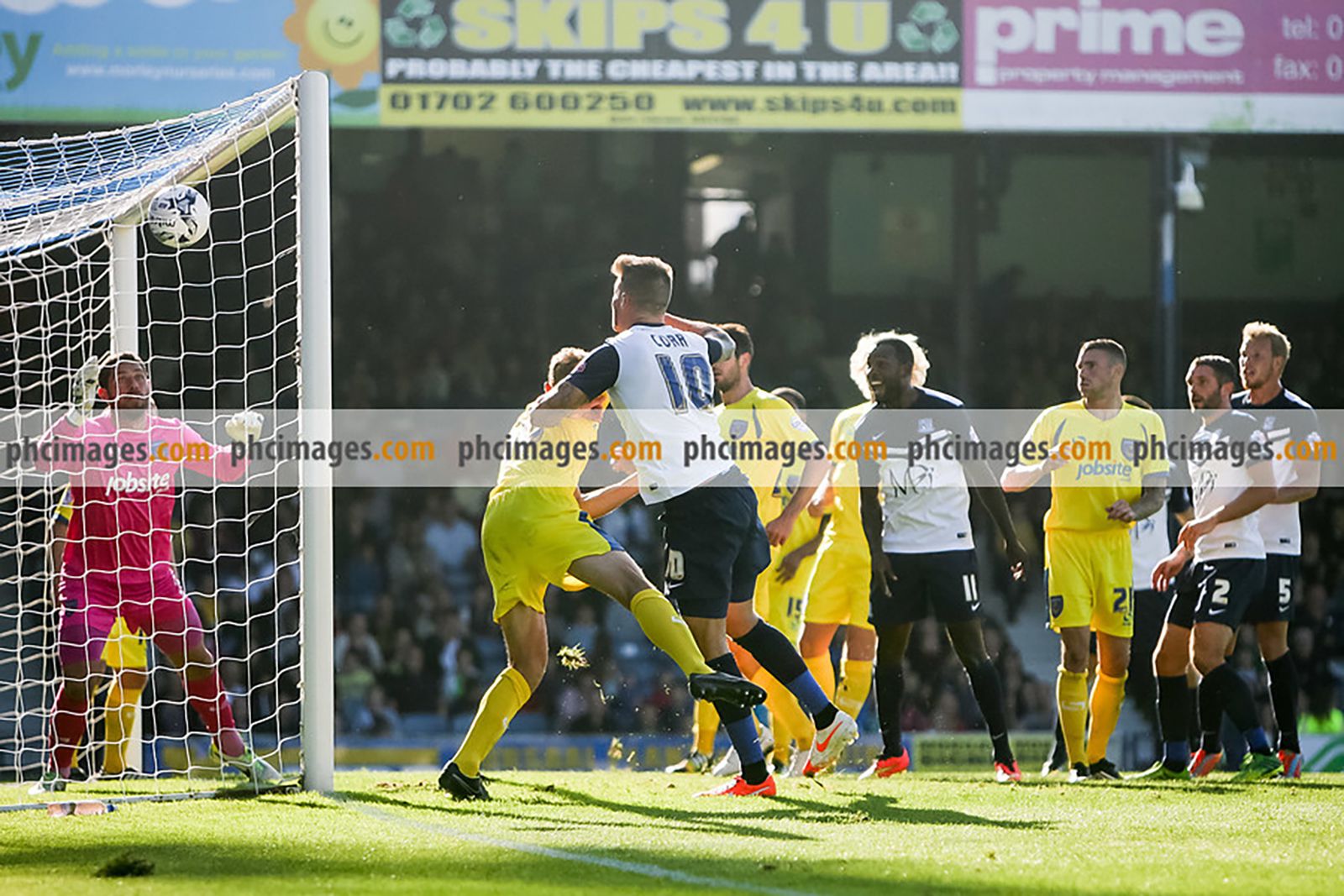 Barry Corr heads Southend in front