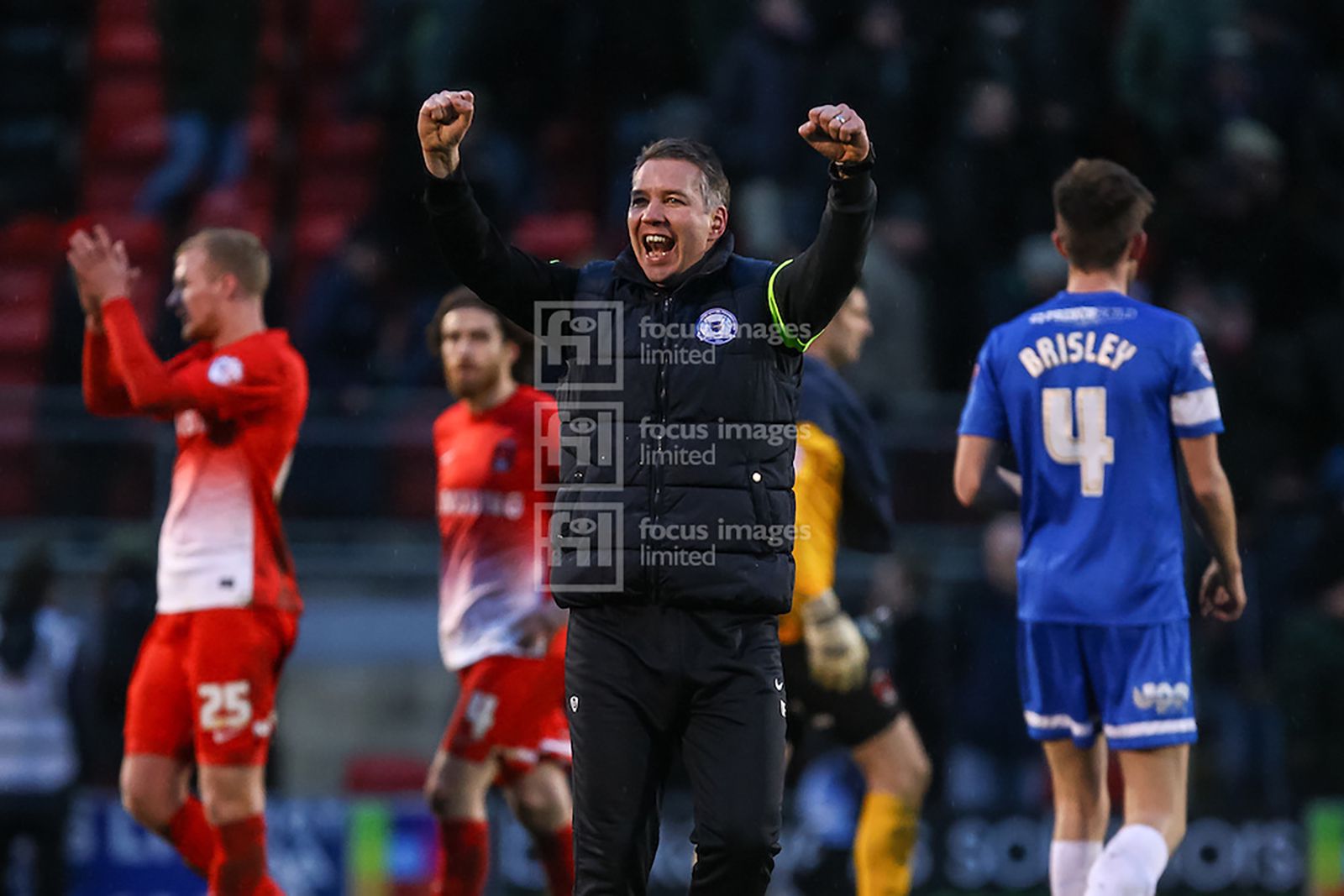 Peterborough manager Darren Ferguson celebrates their win